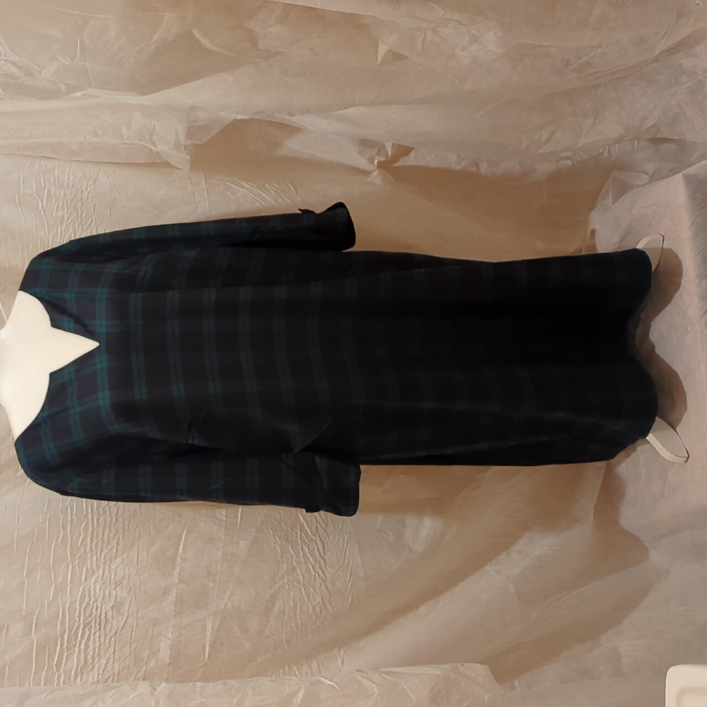 Talbots Plus Blue & Green Plaid Dress, NWT, 24W